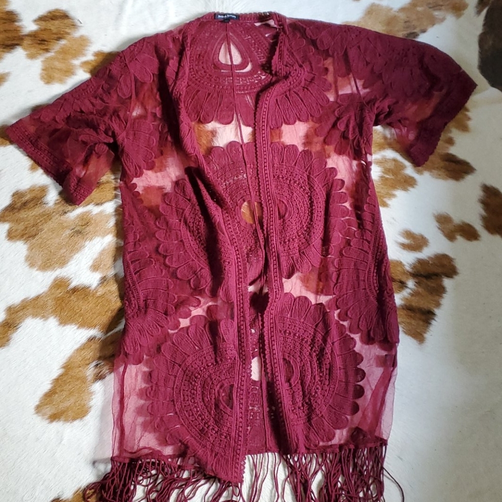 Maroon kimono